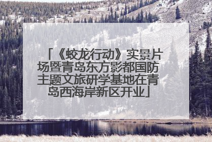 《蛟龙行动》实景片场暨青岛东方影都国防主题文旅研学基地在青岛西海岸新区开业