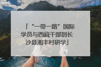“一带一路”国际学员与西藏干部到长沙县湘丰村研学