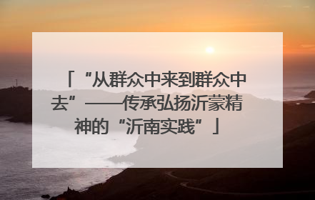 “从群众中来到群众中去”——传承弘扬沂蒙精神的“沂南实践”