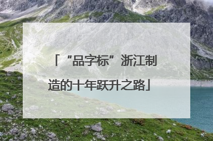 “品字标”浙江制造的十年跃升之路