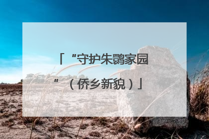 “守护朱鹮家园”（侨乡新貌）