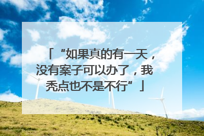 “如果真的有一天，没有案子可以办了，我秃点也不是不行”
