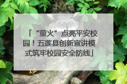 “萤火”点亮平安校园！五莲县创新宣讲模式筑牢校园安全防线
