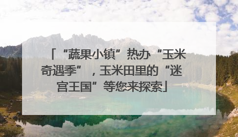 “蔬果小镇”热办“玉米奇遇季”，玉米田里的“迷宫王国”等您来探索
