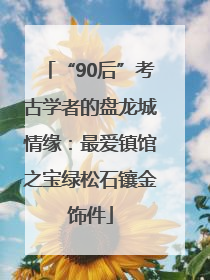 “90后”考古学者的盘龙城情缘：最爱镇馆之宝绿松石镶金饰件