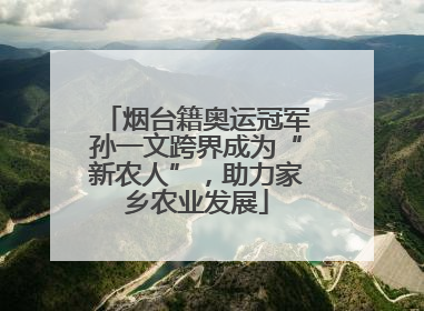 烟台籍奥运冠军孙一文跨界成为“新农人”，助力家乡农业发展