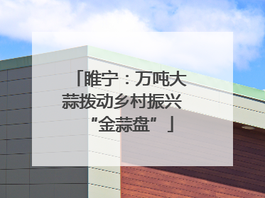 睢宁：万吨大蒜拨动乡村振兴“金蒜盘”