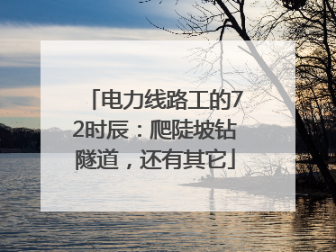 电力线路工的72时辰：爬陡坡钻隧道，还有其它