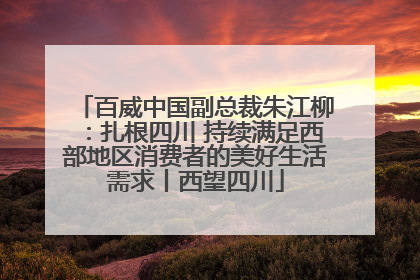 百威中国副总裁朱江柳：扎根四川 持续满足西部地区消费者的美好生活需求丨西望四川