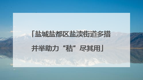 盐城盐都区盐渎街道多措并举助力“秸”尽其用