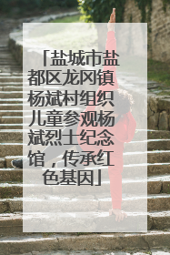 盐城市盐都区龙冈镇杨斌村组织儿童参观杨斌烈士纪念馆，传承红色基因