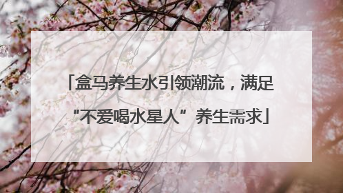 盒马养生水引领潮流，满足“不爱喝水星人”养生需求