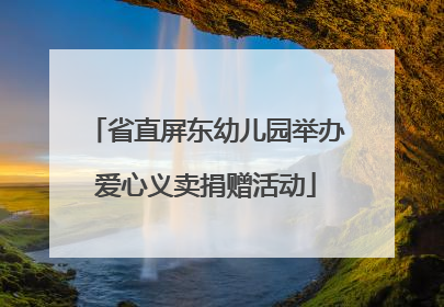 省直屏东幼儿园举办爱心义卖捐赠活动