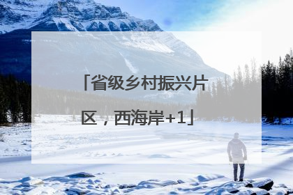 省级乡村振兴片区，西海岸+1