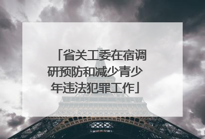 省关工委在宿调研预防和减少青少年违法犯罪工作
