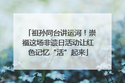 祖孙同台讲运河！崇福这场非遗日活动让红色记忆“活”起来