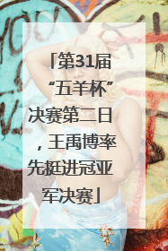 第31届“五羊杯”决赛第二日，王禹博率先挺进冠亚军决赛