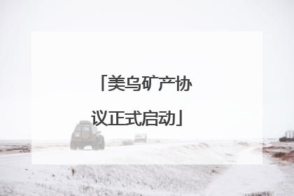 美乌矿产协议正式启动