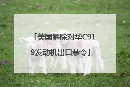 美国解除对华C919发动机出口禁令