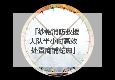 纱帽消防救援大队半小时高效处置商铺蛇患