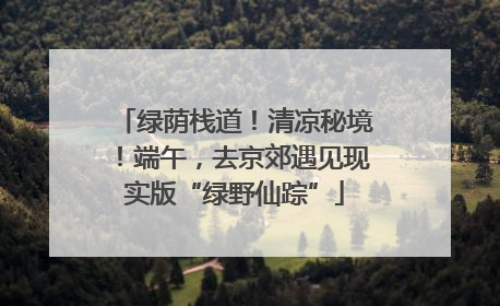 绿荫栈道！清凉秘境！端午，去京郊遇见现实版“绿野仙踪”