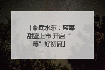 临武水东：蓝莓甜蜜上市 开启“莓”好初夏
