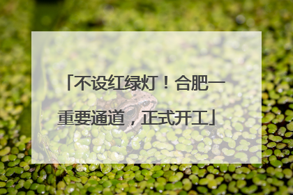 不设红绿灯！合肥一重要通道，正式开工