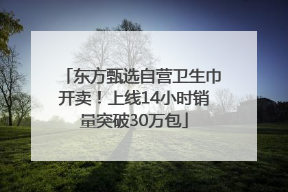 东方甄选自营卫生巾开卖！上线14小时销量突破30万包