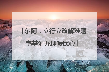 东阿：立行立改解难题 宅基证办理暖民心