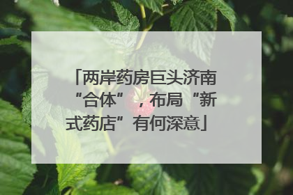 两岸药房巨头济南“合体”，布局“新式药店”有何深意