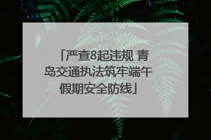 严查8起违规 青岛交通执法筑牢端午假期安全防线