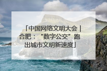 中国网络文明大会｜合肥：“数字公交”跑出城市文明新速度
