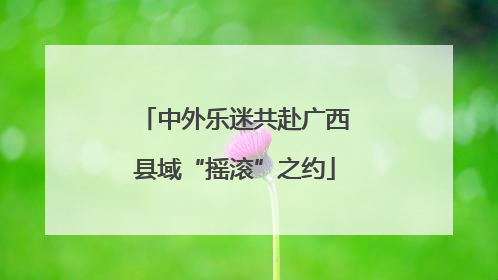 中外乐迷共赴广西县域“摇滚”之约