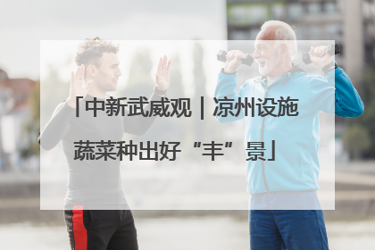 中新武威观｜凉州设施蔬菜种出好“丰”景