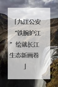 九江公安“铁腕护江”绘就长江生态新画卷