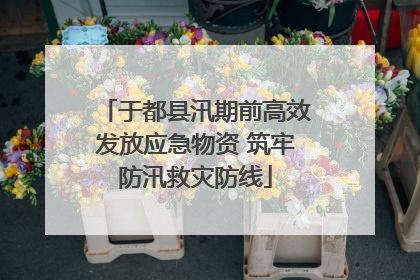 于都县汛期前高效发放应急物资 筑牢防汛救灾防线