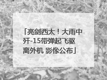 亮剑西太！大雨中歼-15带弹起飞驱离外机 影像公布