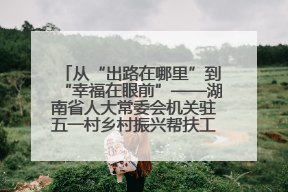 从“出路在哪里”到“幸福在眼前”——湖南省人大常委会机关驻五一村乡村振兴帮扶工作队书写振兴答卷