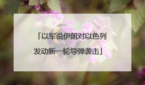 以军说伊朗对以色列发动新一轮导弹袭击