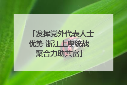 发挥党外代表人士优势 浙江上虞统战聚合力助共富