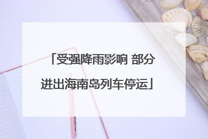受强降雨影响 部分进出海南岛列车停运