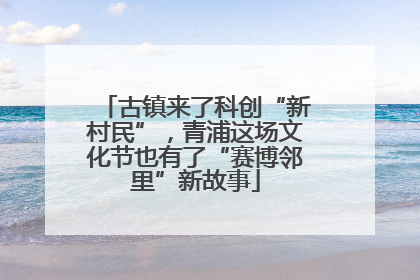 古镇来了科创“新村民”，青浦这场文化节也有了“赛博邻里”新故事