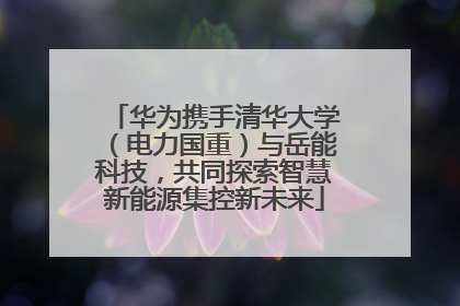 华为携手清华大学（电力国重）与岳能科技，共同探索智慧新能源集控新未来