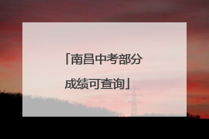 南昌中考部分成绩可查询