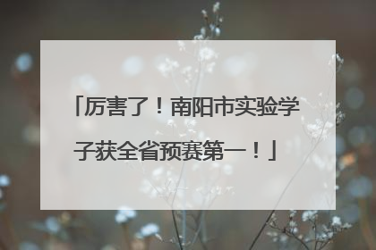 厉害了！南阳市实验学子获全省预赛第一！