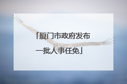 厦门市政府发布一批人事任免