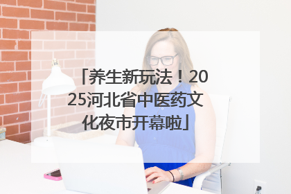养生新玩法！2025河北省中医药文化夜市开幕啦
