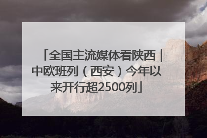 全国主流媒体看陕西｜中欧班列（西安）今年以来开行超2500列