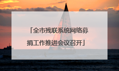 全市残联系统网络募捐工作推进会议召开