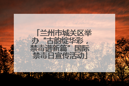 兰州市城关区举办“古韵绽华彩，禁毒谱新篇”国际禁毒日宣传活动